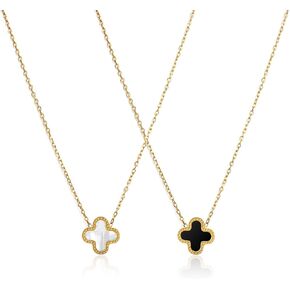 NAWU 18K Gold Clover Pendant Necklace for Women Lucky Four Leaf Clover Necklace Set Fashion Jewelry Gifts for Women