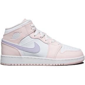Nike Kid's Jordan 1 Mid GS Pink Wash/White/Violet Frost (FD8780-601) (Pink Wash, US Footwear Size System, Big Kid, Numeric, Medium, 6)