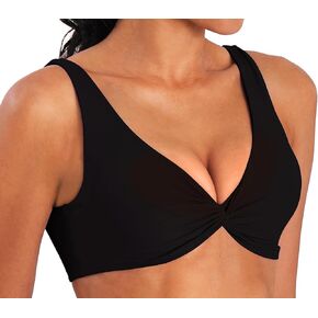 Sunzel Sunzfly Sports Bras for Women,V Neck Twist Front Padded Bra Scoop Back Tops for Yoga Workout Gym