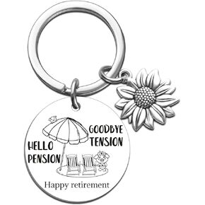 Retirement Gift for Woman Retirements Decorations Happy Retirement Keychain Funny Retirements Gifts Retired Gifts for women Friends Coworker Teacher Retired Cute Keyring