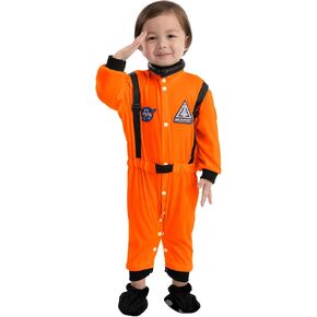 Spooktacular Creations Toddler Halloween Astronaut Costume, BabyJumpsuit, Pilot Costume with Boots for Infant Cosplay