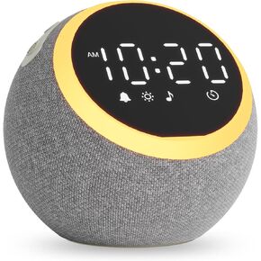 Jall White Noise Sound Sound Machine Clock لغرفة النوم مع ضوء ليلي ، و 25 صوتًا مهدئًا ، ومكبر صوت استريو 5 واط ، وذوي إنذار واحد ، و Sleeptimer ، و Dimmable Clock للنوم ، والهدية المثالية للطفل ، والأطفال ، والبالغين ، والكبار
