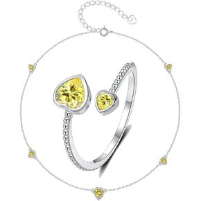 خطوة إلى الأمام 925 Sterling Silver Formstone Ring و Antains for Women & Girls
