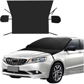 Mandark Car Windshield Cover for Ice and Snow, Waterproof Oxford Vehicle Sun Shade Defense Frost Protector with Side Mirror Cover, Auto Windscreen Protective Guard, Universal for Most Cars