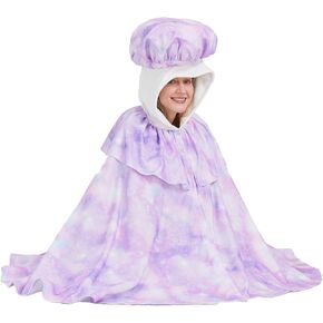 Unisex Mushroom Costume Mushroom Cosplay Hooded Christmas Costumes Party Cape