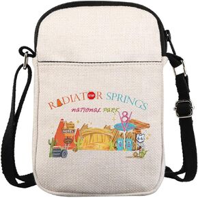 KUIYAI WDW Cars Movie Merchandise Crossbody Purse Bag Lightning McQueen Lover Gift Car Land Gift