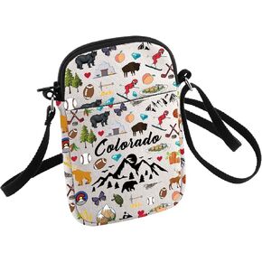 HOLLP Colorado Souvenir Crossbody Bag Colorado Lover Gift Colorado Travel Small Sling Backpack Colorado Mountain Gift