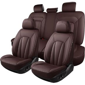 Pink Car Seat Covers,5 Seats Universal Seat Covers for Cars,Luxury Leather Comfortable Automotive Car Seat Protector Universal Fit for Most Cars SUV Sedans