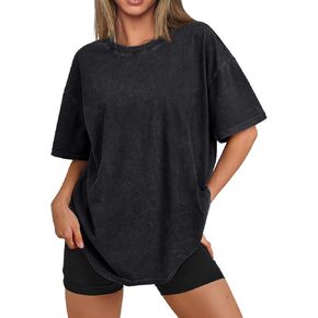 Trendy Queen Oversized Vintage T Shirts for Women Graphic Summer Top 2025 Y2k Short Sleeve Basic Cute Grunge Clothes