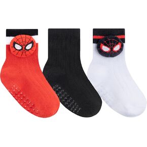 Marvel Spiderman Toddler Boys Socks 3-Pack with 3D Spiderman