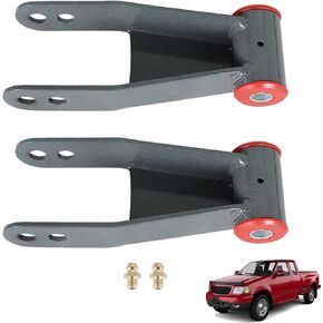 Rear 2 1 Lowering Suspension Shackles Kit Replacement for 1997 1998 1999 2000 2001 2002 2003 F150
