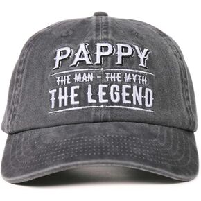 Pappy Gifts Embroidered Cap, Funny Grandpa Gifts for Men, Adjustable Hat Gifts Accessory for Birthday & Christmas Grey