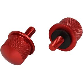 1/4''-20 Thread Motorcycle Red Aluminum Alloy Rear Seat Bolt Screw for Harley Davidson Touring Sportster Softail Dyna 1996-2017 2pcs Replace Parts