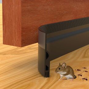 سدادة باب الباب لأسفل الباب ، ختم الباب تجريد الطقس للأبواب الخارجية والداخلية (أسود ، 39 بوصة) in Kuwait