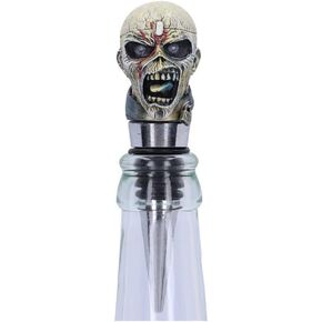 Nemesis Now Officially Licensed Iron Maiden Piece of Mind Bottle Stopper, Silver, 10cm