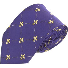 Men's French Fleur de Lis Symbol Designer Novelty Tie Necktie