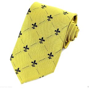 Men's French Fleur de Lis Symbol Designer Novelty Tie Necktie in Kuwait