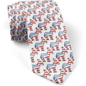 ( Democrat Donkey Animal ) Fashion Novelty Necktie, Conversation Neckwear Ties Great for Party and Events
