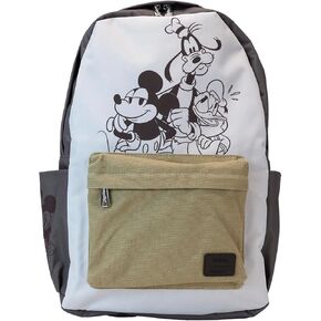 Loungefly Disney Mickey و Friends Canvas & Nylon حقيبة ظهر كاملة