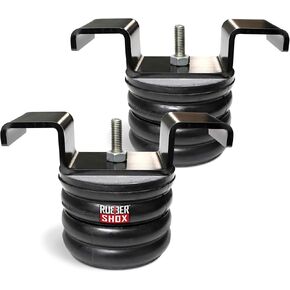 RUBBESHOX المطاط الطبيعي على الطريق الأمامي توقف خلفي التوقف عن تويوتا تاكوما ، تويوتا التندرا ، شيفروليه كولورادو ، نيسان فرونتير ، فورد رينجر ، GMC Canyon | نظام تعزيز التعليق | 9000 IBS