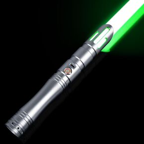 Eleskoco Motion Control Dueling Lightsaber مع APP ، RGB 16 ألوانًا قابلة للتغيير ، مع 16 خطًا صوتيًا ، مصباح LED للبالغين والمراهقين ، الأسود