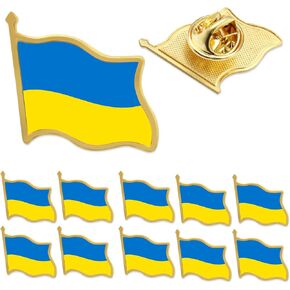 12/24/48/100Pcs Ukraine Flag Pin New -Enamel Ukrainian National Lapel Pins Bulk Decoration for Clothes Bags Gifts Souvenir