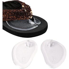 1 Pair Gel Inserts Cushions Flip Flop Sandal Insoles Protect Between Toes and Forefoot with This Toe Post Protector for Thong Sandals Slipper with Toe Posts Protectors