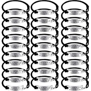 Sureio 30 PCS ملهمة Bible Beible Bracelets Bulk Braclets Denious Bracelets Christian Merian
