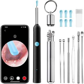 Ear Wax Removal Kit - Ear Cleaner with Camera with 1080P, Ear Wax Removal Tool with 6 LED Light, 6 Ear Pick, 10 Ear Set, Ear Camera Wax Rremoval for iOS & Android