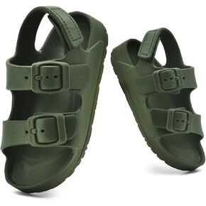 Toddler Unisex Adjustable Buckle Sandals – Comfortable Open Toe Beach & Pool Shoes for Boys & Girls with Back Strap