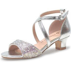 Vonair Girls Sandals Open Toe Heels Dress Shoes for Girls Wedding Party Shoes