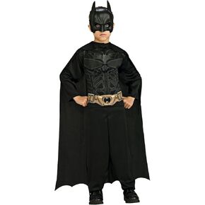 Imagine by Rubies The Dark Knight Rises: Batman Children's Action Suit with Cape and Mask Black, Medium, 4866