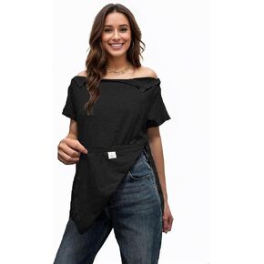 youdiao post الكتف جراحة قميص للمرأة تمزق بعيدا المفاجئة قصيرة الأكمام تعافي الكفة يجب أن يرفع ملابس كيميائية in Kuwait