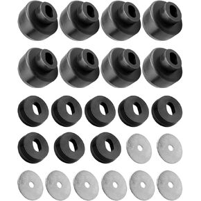 Body Mount Bushing Kit Fit for Chevy GMC Silverado Sierra 1500 2500 2WD 4WD 1999-2014 Replace 7-141 Body and Cab Mount Bushing Kit Black Polyurethane 24 Pcs