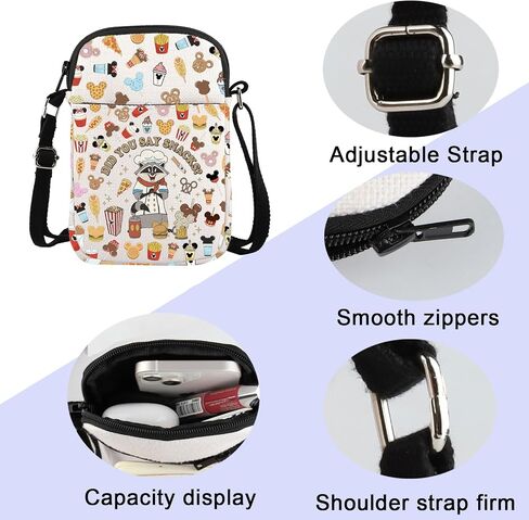 ENSIANTH Indian Princess Crossbody Bag Raccoon Did You Say Snacks Gift Fairy Tale Fans Messenger Bag Kingdom Trip Gift in Saudi Arabia
