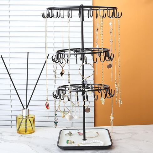 Multi-layer Jewelry Organizer Chic Box Metal Jewelry for Ladies Stylish Storage in Saudi Arabia
