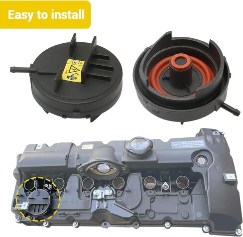 غطاء رأس صمام PCV Cover PCV Cylinder Cylinder Cylinder Head Tear متوافق مع 2007-2013 B-M-W 128i ، 328i ، 528i ، X3 ، X5 ، Z4 N20 ، N26 ، N51 ، N52 استبدال#1112752281 in Kuwait