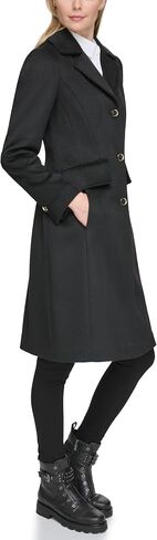 Karl Lagerfeld Paris Women's Luxe Twill Classic Stitch Coat in Saudi Arabia