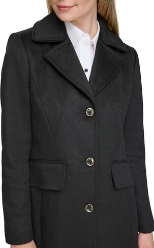 Karl Lagerfeld Paris Women's Luxe Twill Classic Stitch Coat in Saudi Arabia