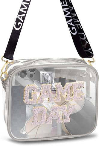 حقيبة واضحة لأحداث الاستاد ، معتمد يوم لعبة Clear Bag Stadium Football Clear Crossbody Base for Sports in Saudi Arabia