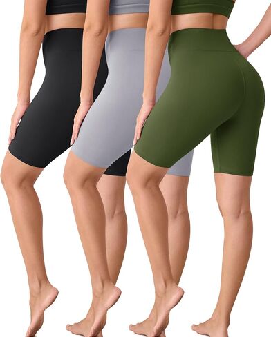 VALANDY Biker Shorts for Women High Waisted Workout Shorts for Women Yoga Pants 8" Soft Opaque in Kuwait