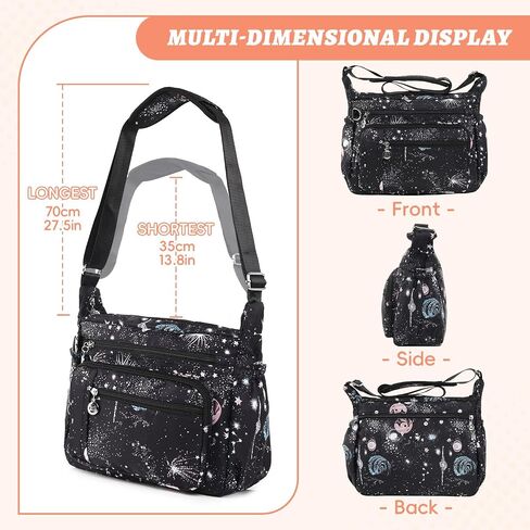 YouNuo Cross body Purse, Nylon Crossbody Bags for Women with Pockets and Compartments, Waterproof Crossbody Shoulder Handbags in Saudi Arabia