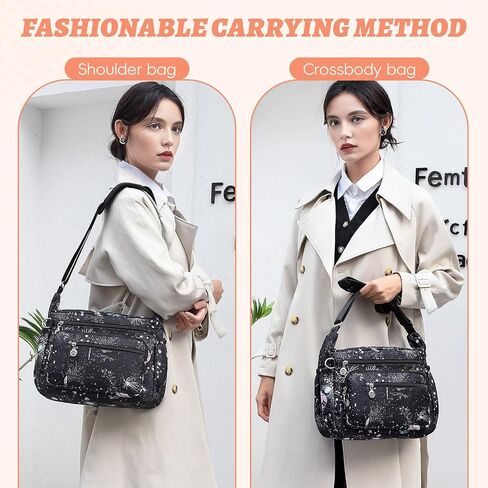 YouNuo Cross body Purse, Nylon Crossbody Bags for Women with Pockets and Compartments, Waterproof Crossbody Shoulder Handbags in Saudi Arabia