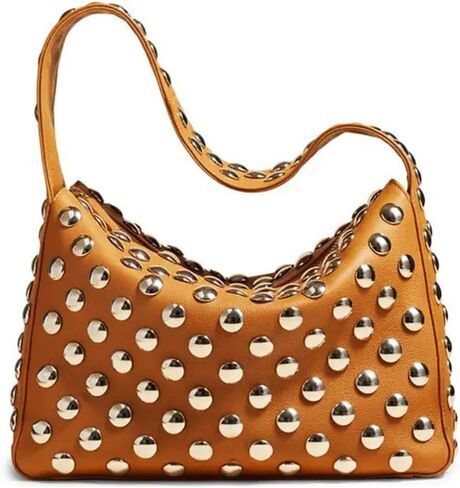 Studded Handbag for Women - Black Punk Shoulder Bag 90s 2000s Vegan Fall Fashion Trendy Purse in Saudi Arabia