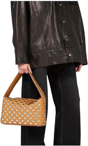 Studded Handbag for Women - Black Punk Shoulder Bag 90s 2000s Vegan Fall Fashion Trendy Purse in Saudi Arabia