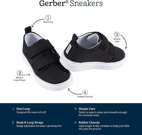 Gerber Usisex-Child Sneakers Crib Shoes Newborn Infant Toddler Boy Boy Girl First Walker in Kuwait