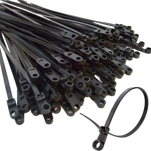 500Pcs Zip Ties Assorted Sizes Black Zip Ties with Screw Hole 100Pack 4/6/8/12 Inch Standard Cable Ties 400Pack Cable Tie with Screw Mounting Hole Plastic Wire Ties Mount Zipties Mounts in Saudi Arabia