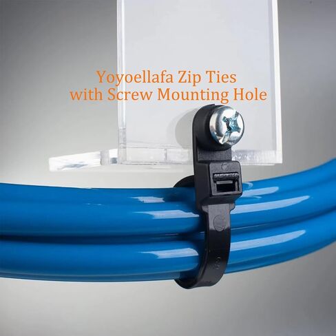 500Pcs Zip Ties Assorted Sizes Black Zip Ties with Screw Hole 100Pack 4/6/8/12 Inch Standard Cable Ties 400Pack Cable Tie with Screw Mounting Hole Plastic Wire Ties Mount Zipties Mounts in Saudi Arabia
