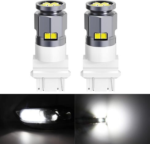 3157 LED Bulb Super Bright Red, 3047 3156 4057 3056 3057 4157 3457 4114 LED Bulbs for Brake Tail Turn Signal Blinker Lights, Pack of 2 in Kuwait