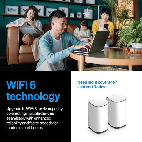 Linksys Multi-gig Micro Mesh WiFi 6 Router | Connect 100+ Devices | 2,000 Sq Ft Coverage | 3.0 Gbps Speeds | No App Required | 2024 Release in Saudi Arabia